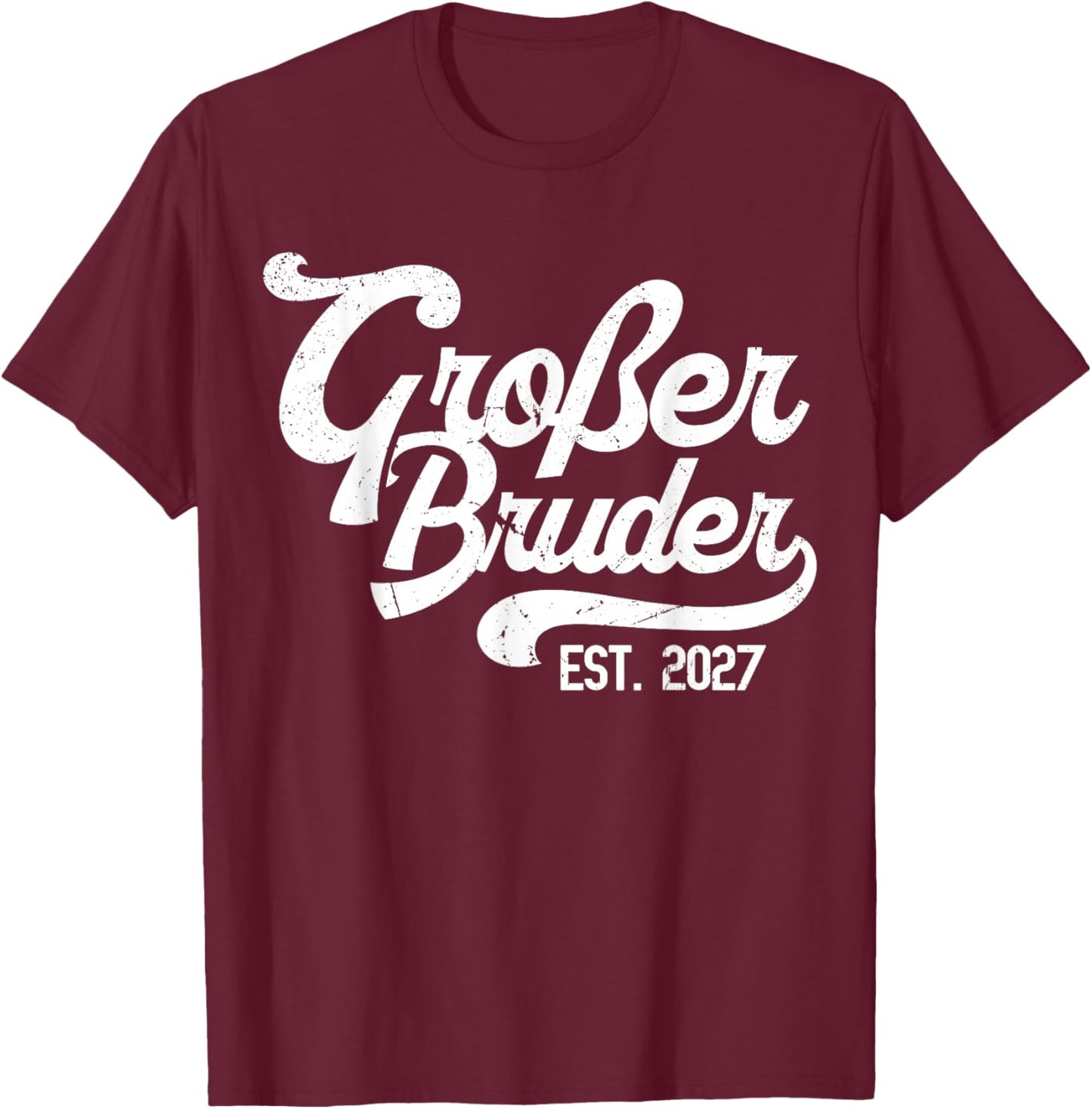 Großer Bruder 2027 Werdender Grosser Bruder Schwangerschaft T-Shirt - T-Shirt | Maroon
