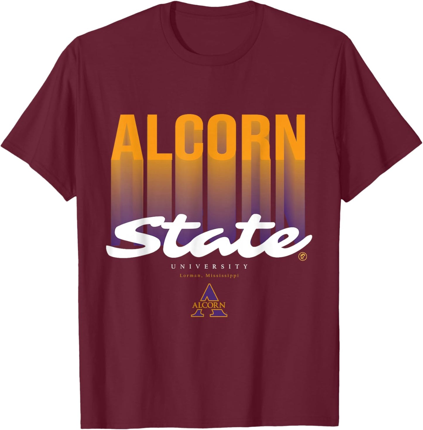 The Yard Essentials - Alcorn State University - ASU Fade T-Shirt - T-Shirt | Maroon