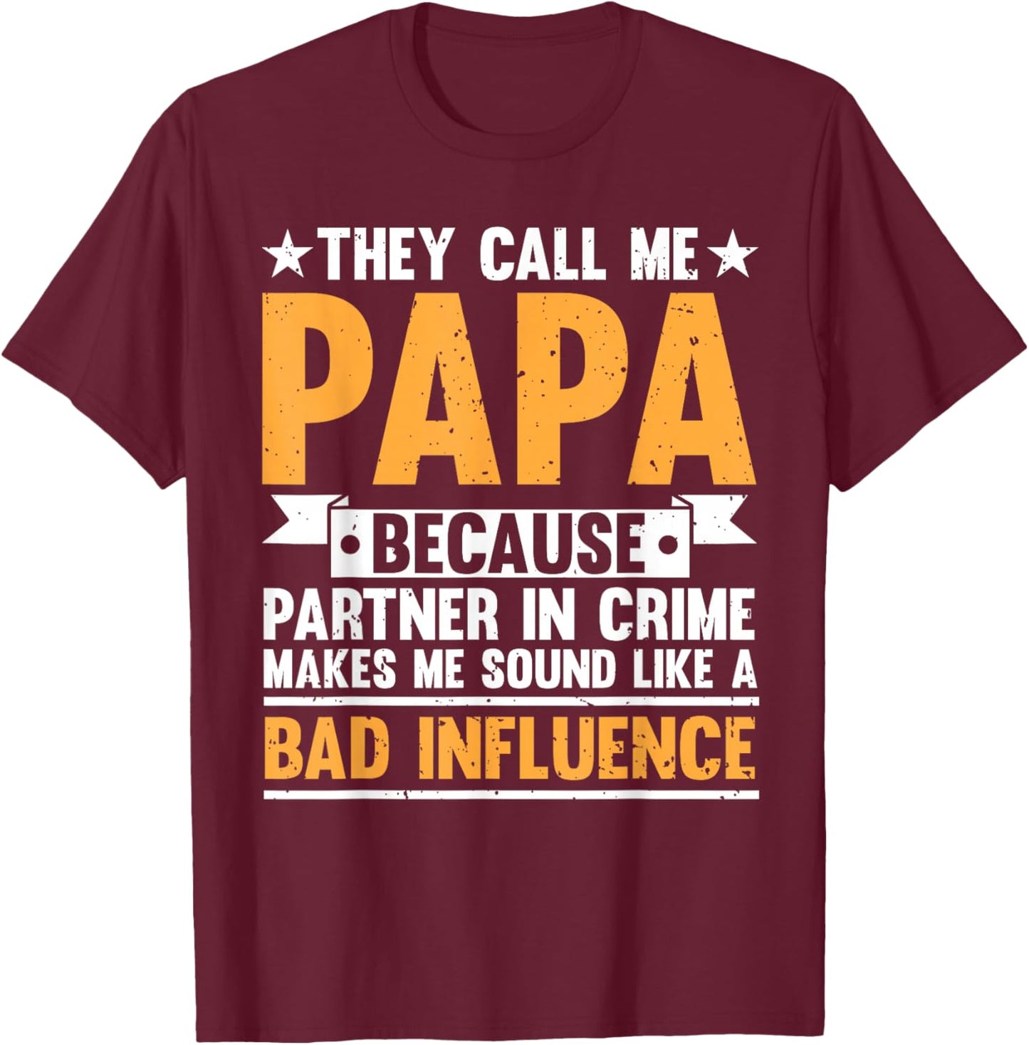Funny Papa Design For Grandpa Papi Papaw From Grandkids Papa T-Shirt - T-Shirt | Maroon