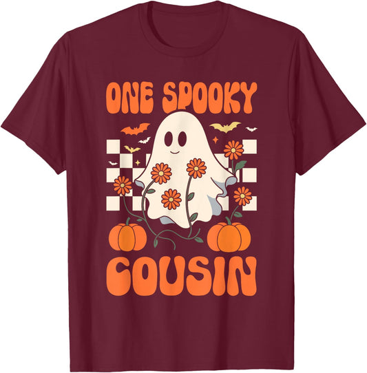 One Spooky Cousin Matching Family Halloween Costumes T-Shirt - T-Shirt | Maroon