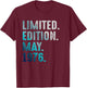 Édition limitée Mai 1976 Retro Vintage 1976 T-Shirt - T-Shirt | Maroon