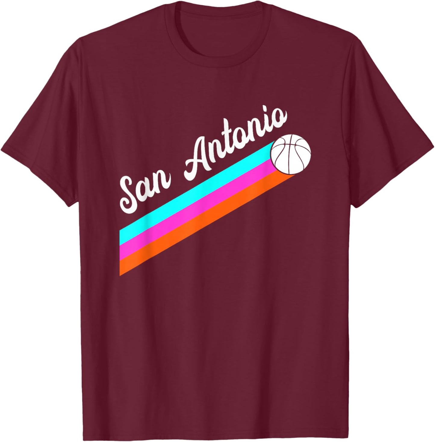 San Antonio Name Throwback Design - Classic Vintage Design T-Shirt - T-Shirt | Maroon
