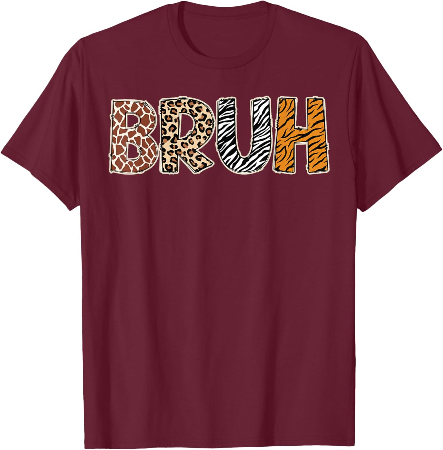 Safari Bruh Zookeeper Funny Animals Wildlife Boys Kids T-Shirt - T-Shirt | Maroon