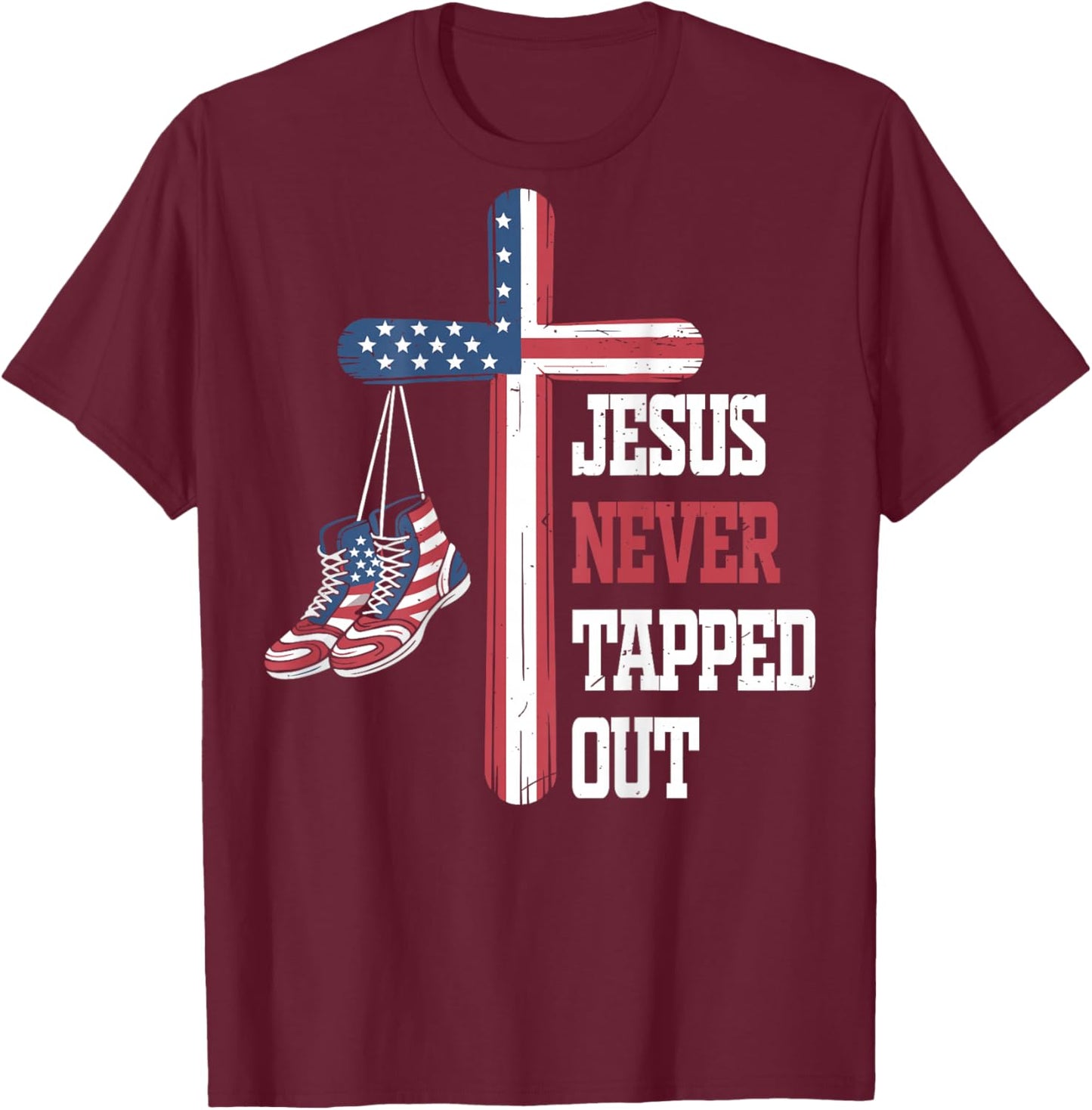 US Flag Men T-Shirt - T-Shirt | Maroon