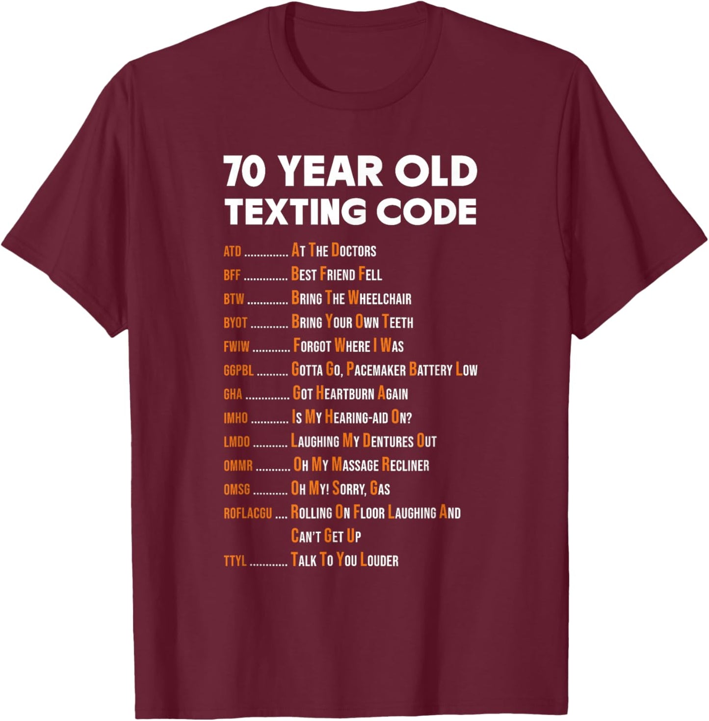 Acronym Sarcasm T-Shirt - T-Shirt | Maroon