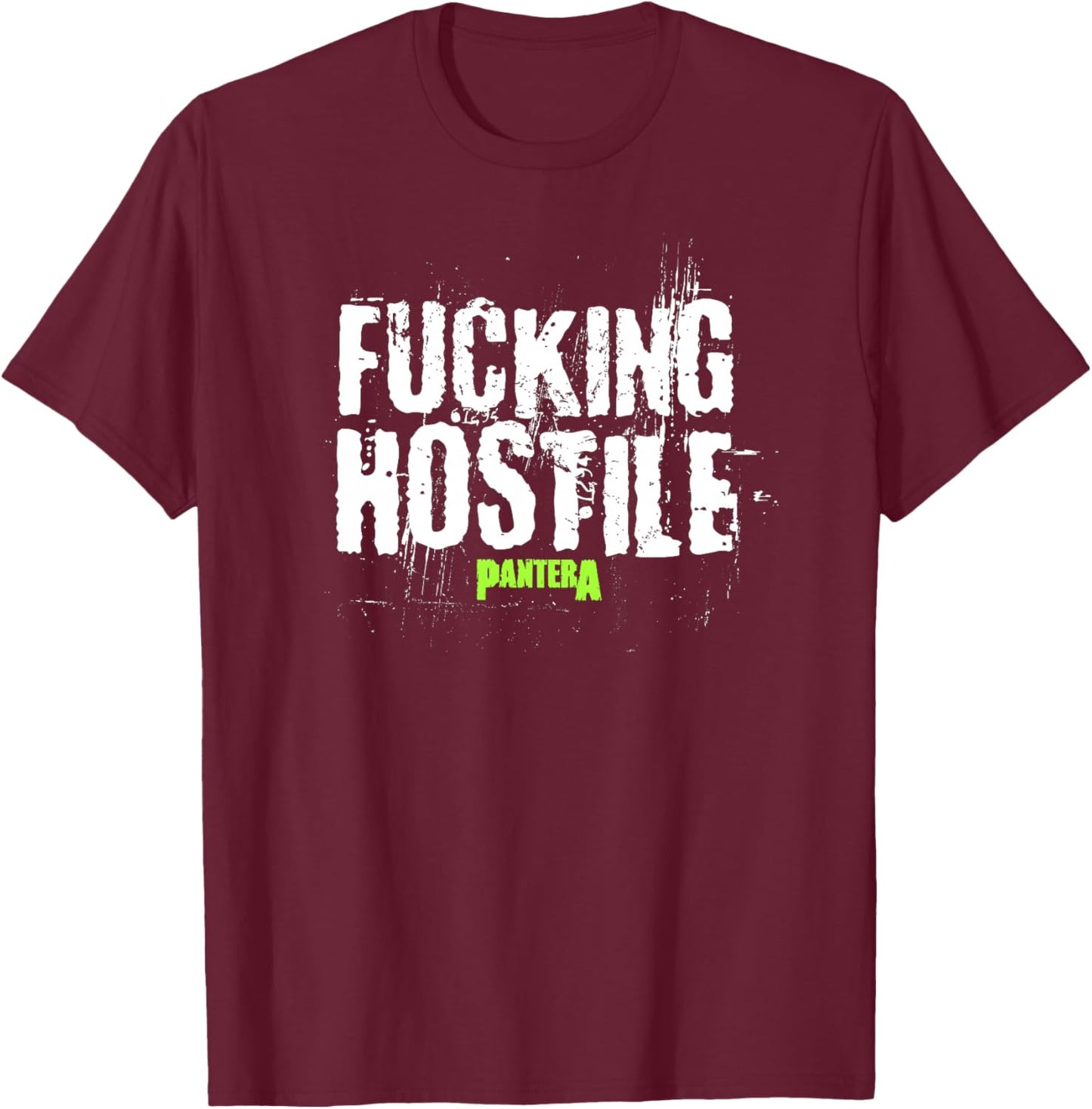Pantera Officiel F-ing Hostile Haut de Gamme T-Shirt - T-Shirt | Maroon