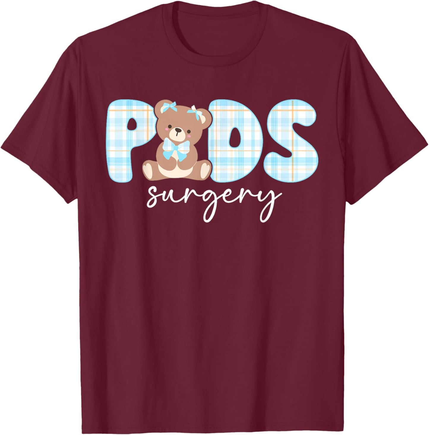 Peds Surgery Nurse Groovy Pediatric Surgery Department T-Shirt - T-Shirt | Maroon