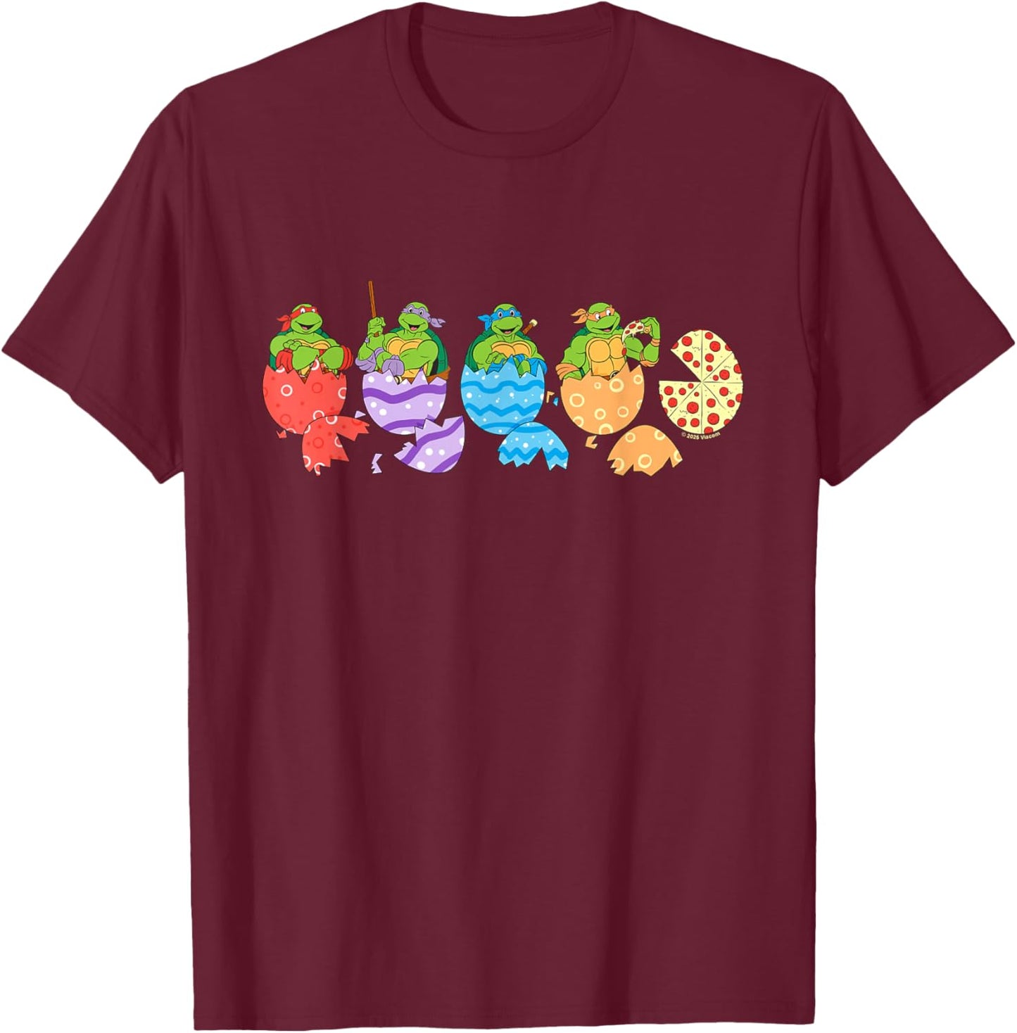 Teenage Mutant Ninja Turtles Easter Line Up T-Shirt - T-Shirt | Maroon