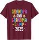 Grandparents Camp 2025 Cousins Summer Camping Vacation T-Shirt - T-Shirt | Maroon