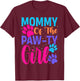 Mommy of The Birthday Girl Dog Paw Family Matching Party T-Shirt - T-Shirt | Maroon