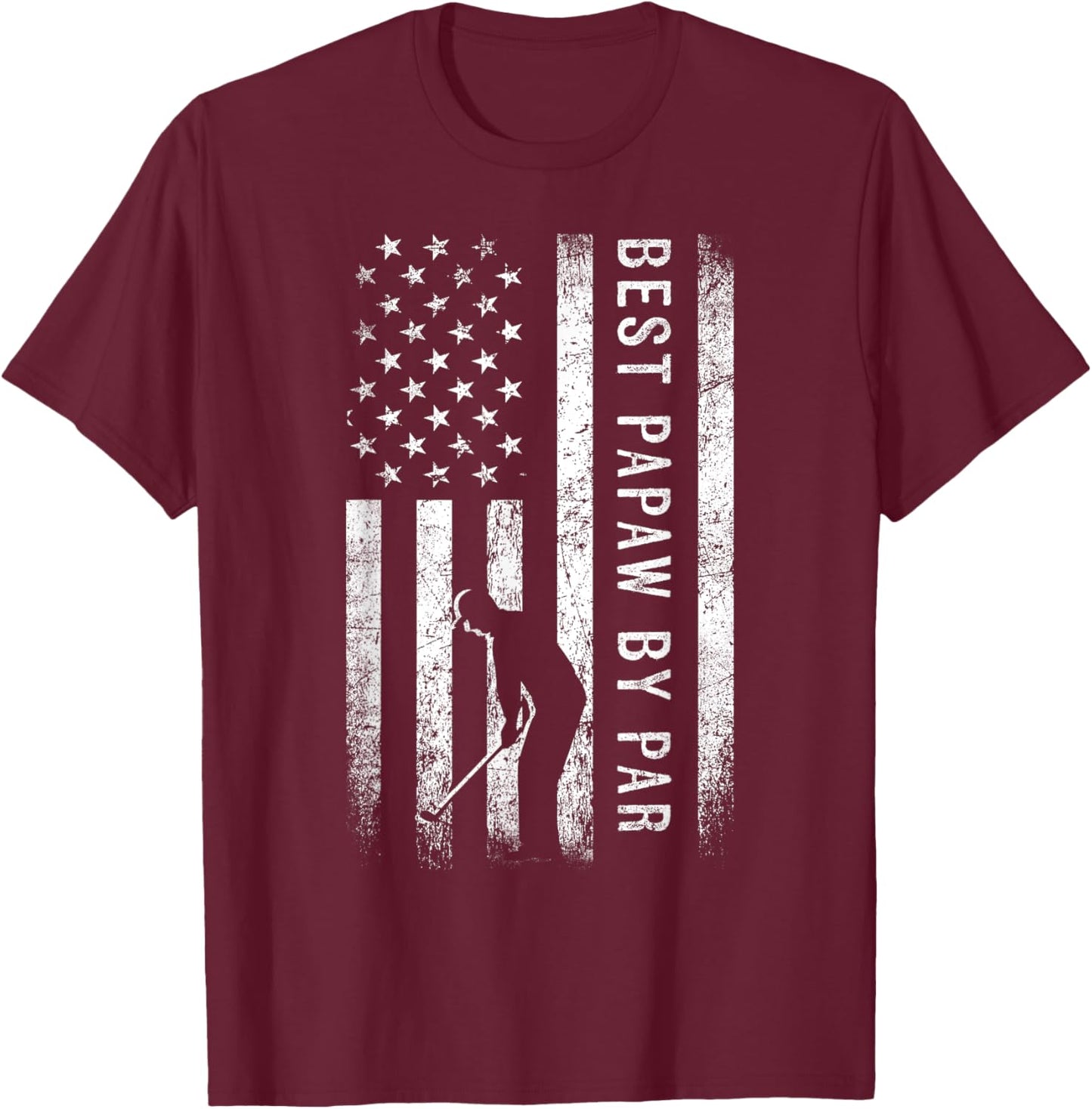 Best Papaw By Par Golfing Gifts Papaw Father's Day Golf T-Shirt - T-Shirt | Maroon