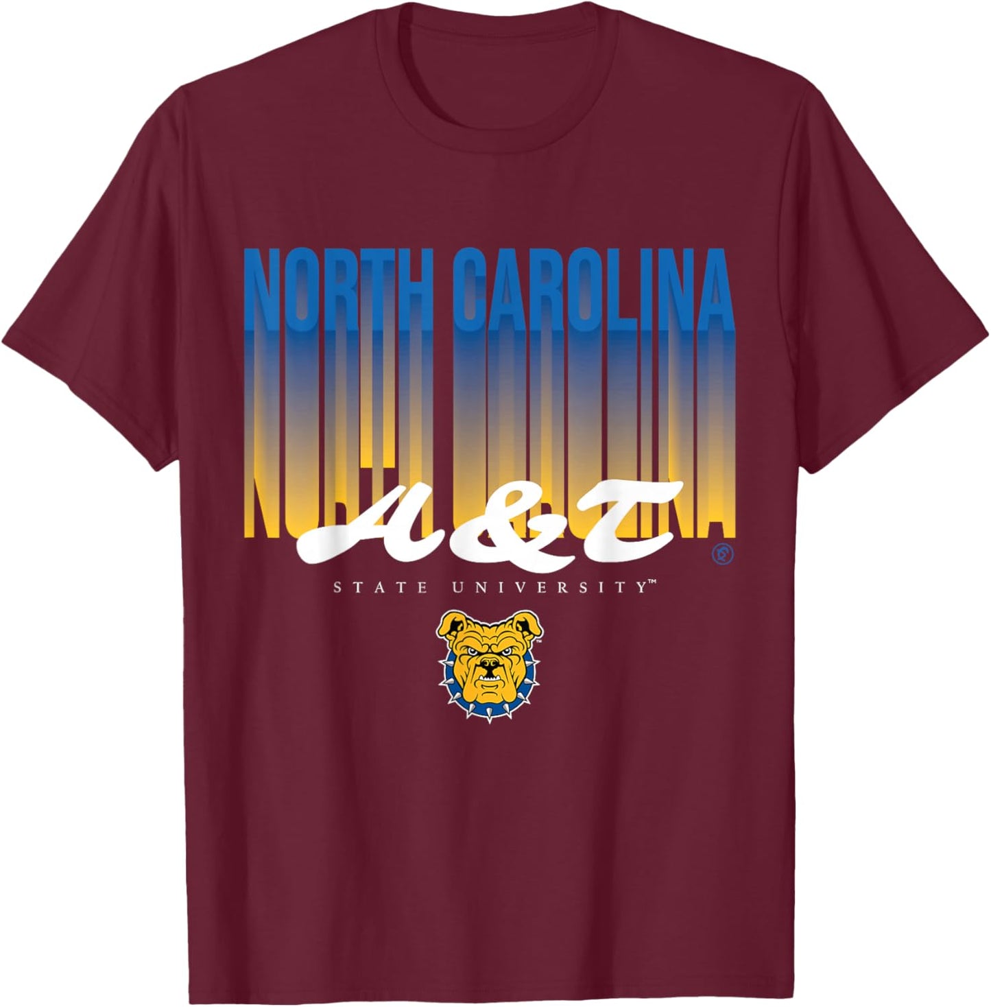 The Yard Essentials - North Carolina A&T State - NCAT Fade T-Shirt - T-Shirt | Maroon