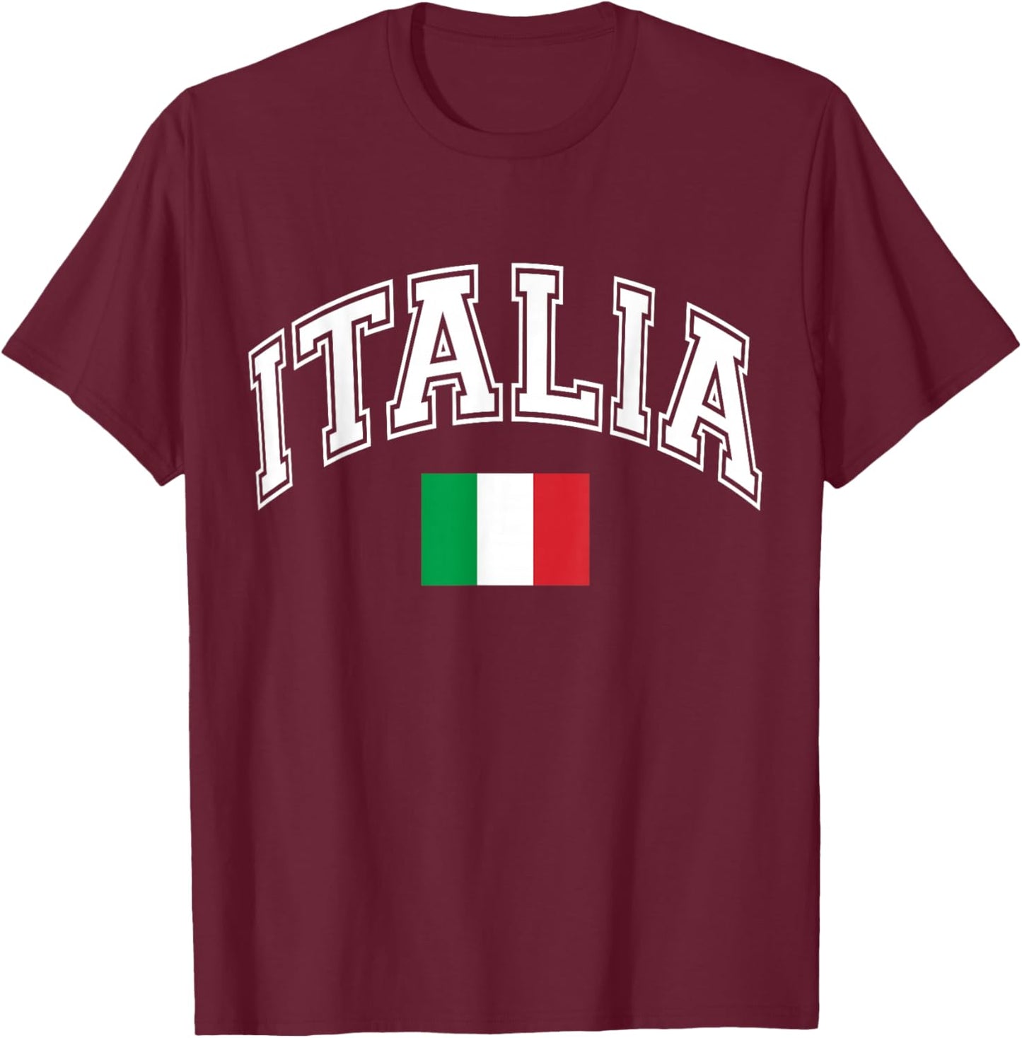 Italy Italian Flag Italia T-Shirt - T-Shirt | Maroon