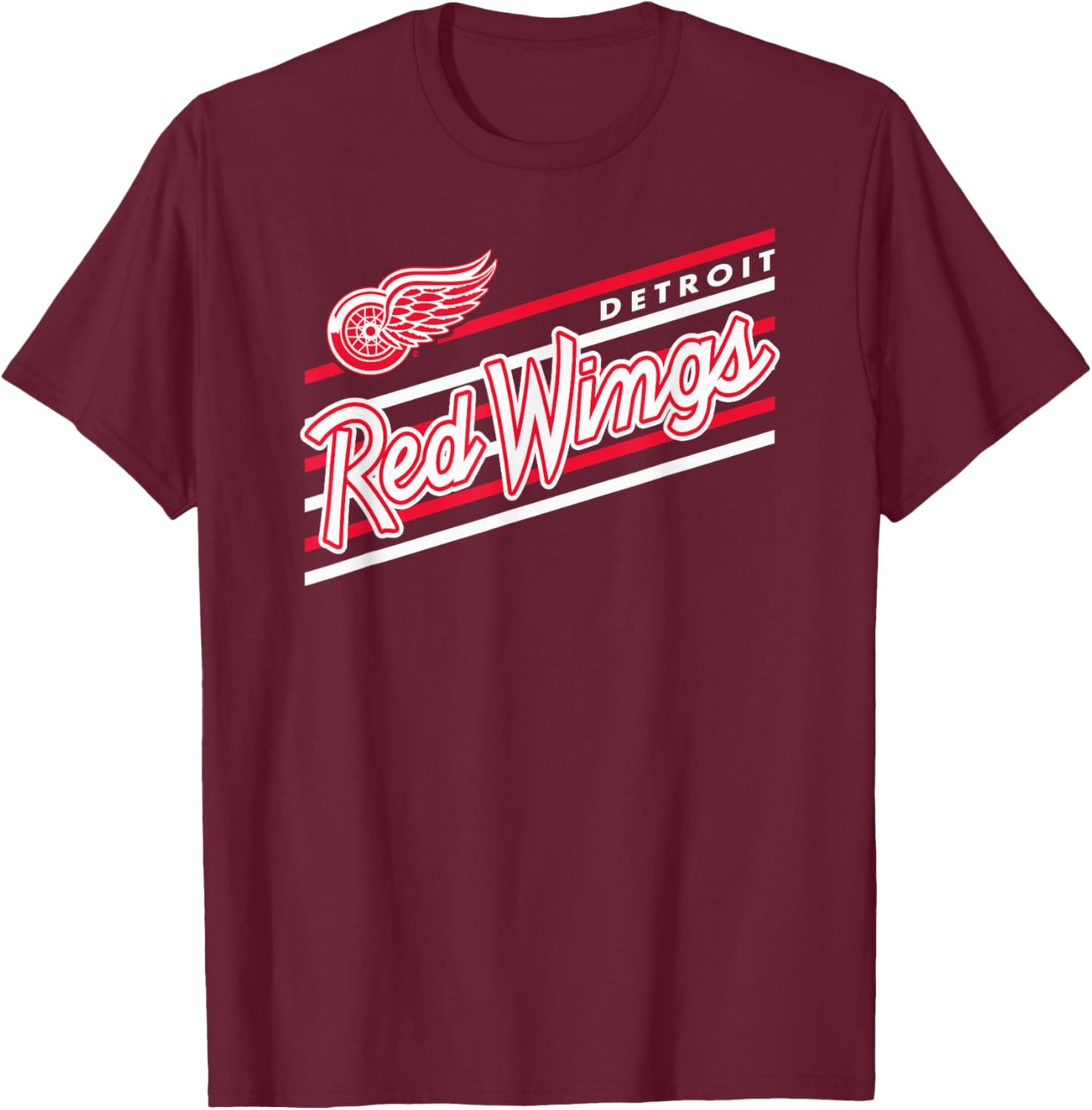 Detroit Red Wings Retro Performer Officially Licensed T-Shirt - T-Shirt | Maroon
