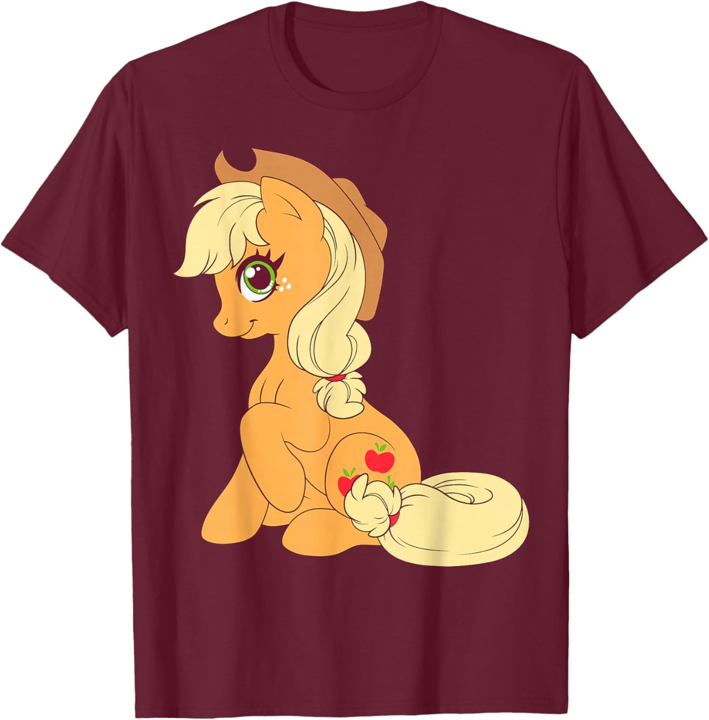 My Little Pony: Friendship is Magic Applejack Cowgirl Hat T-Shirt - T-Shirt | Maroon