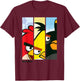 Angry Birds Flock T-Shirt - T-Shirt | Maroon