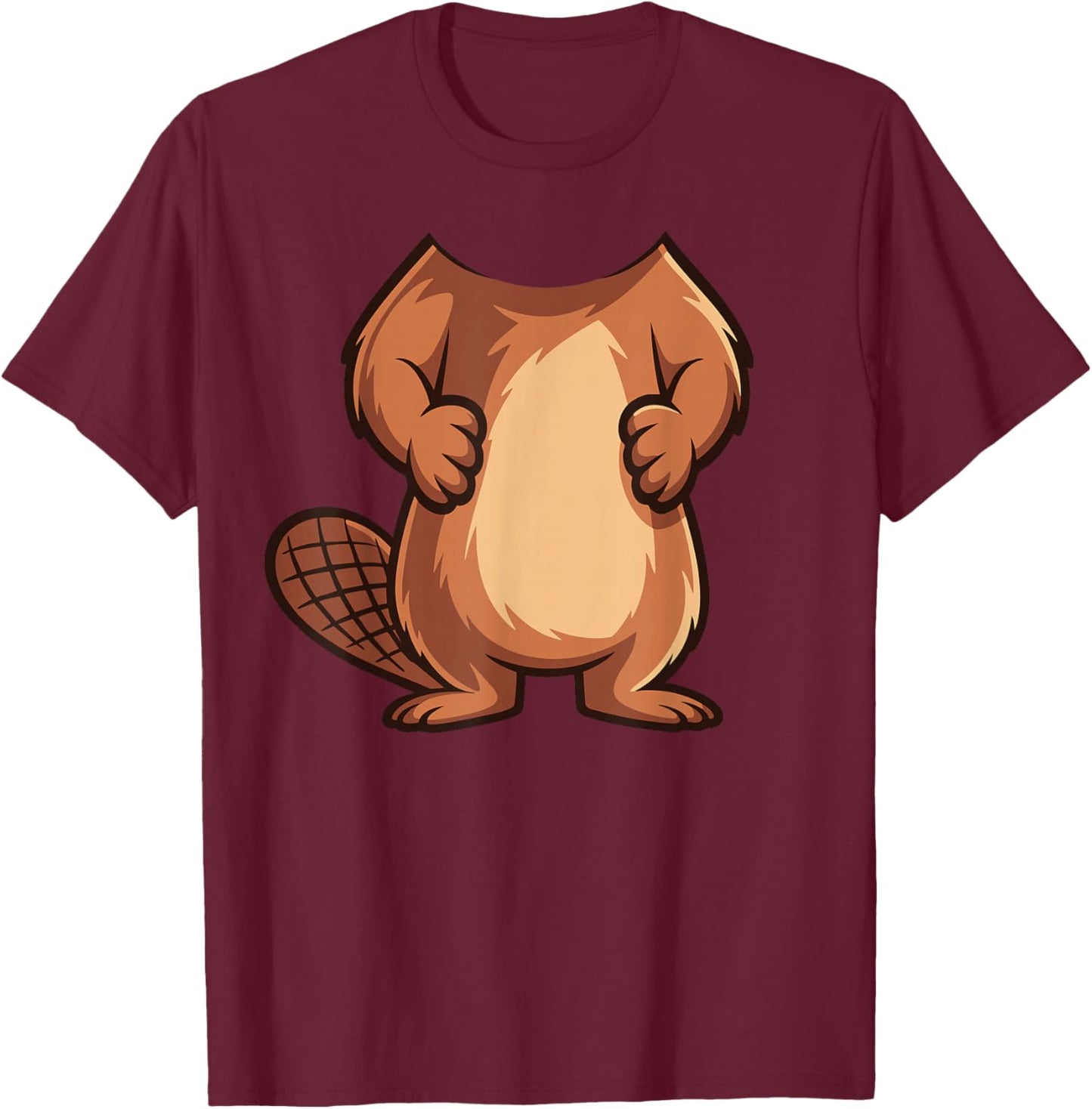 Flannelette Shirt Adult Children Men Women Brown Flannelette Costume T-Shirt - T-Shirt | Maroon