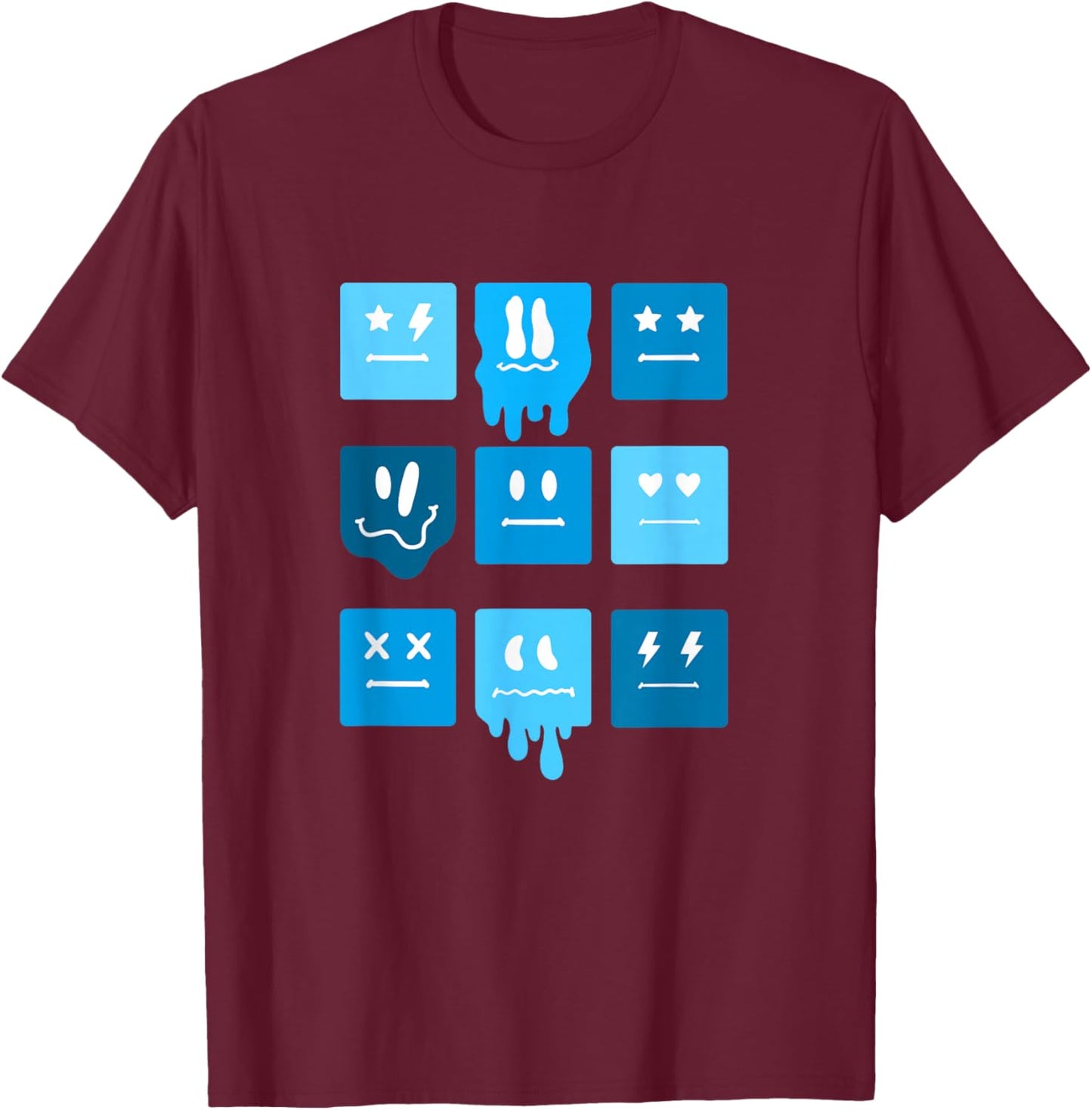 Blue Moods Blue Graphic T-Shirt - T-Shirt | Maroon