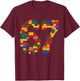 67 Meme 6 7 Meme Six Seven Students Building Toy Teens Kids T-Shirt - T-Shirt | Maroon