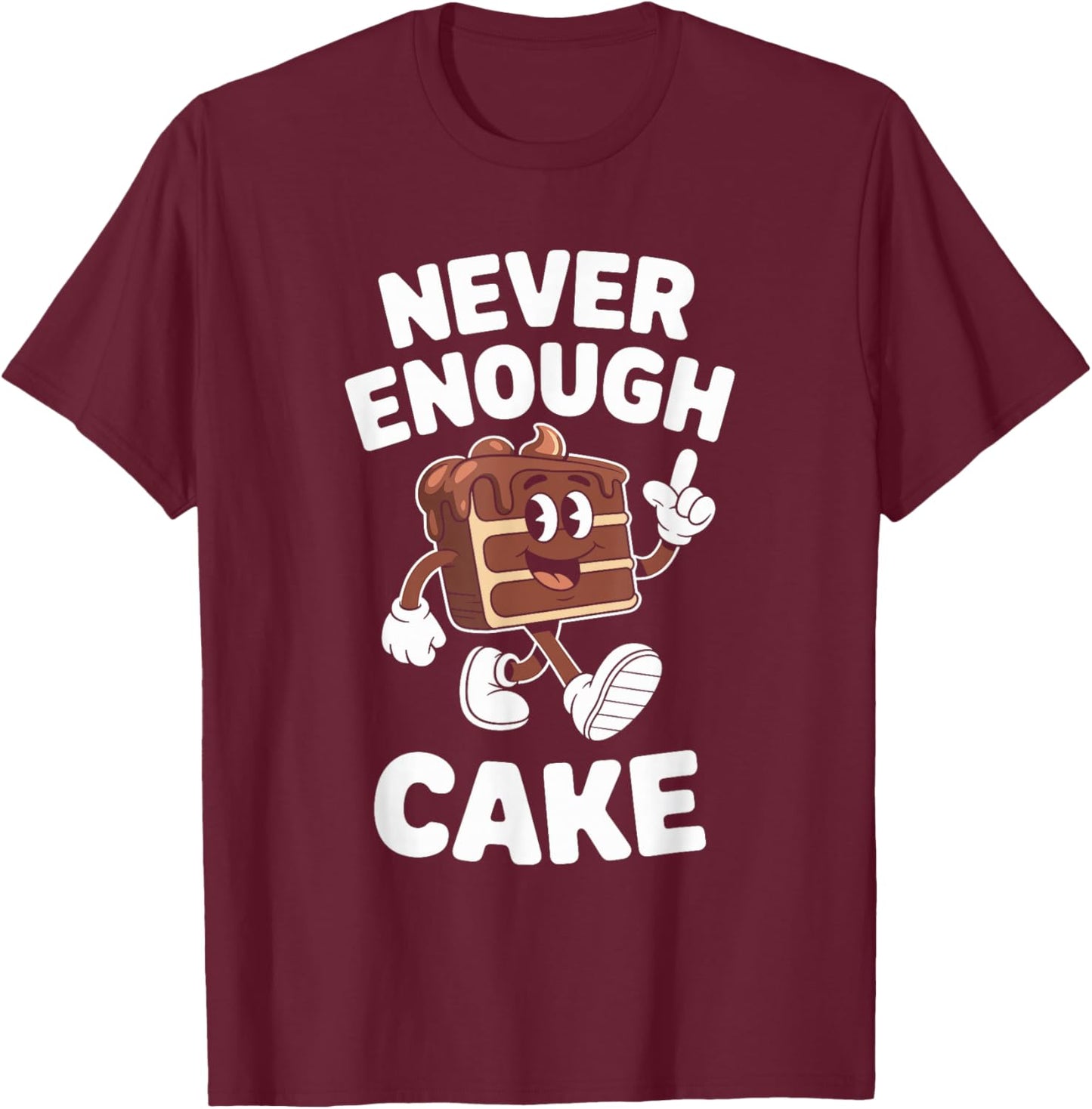Funny Cake Retro T-Shirt - T-Shirt | Maroon