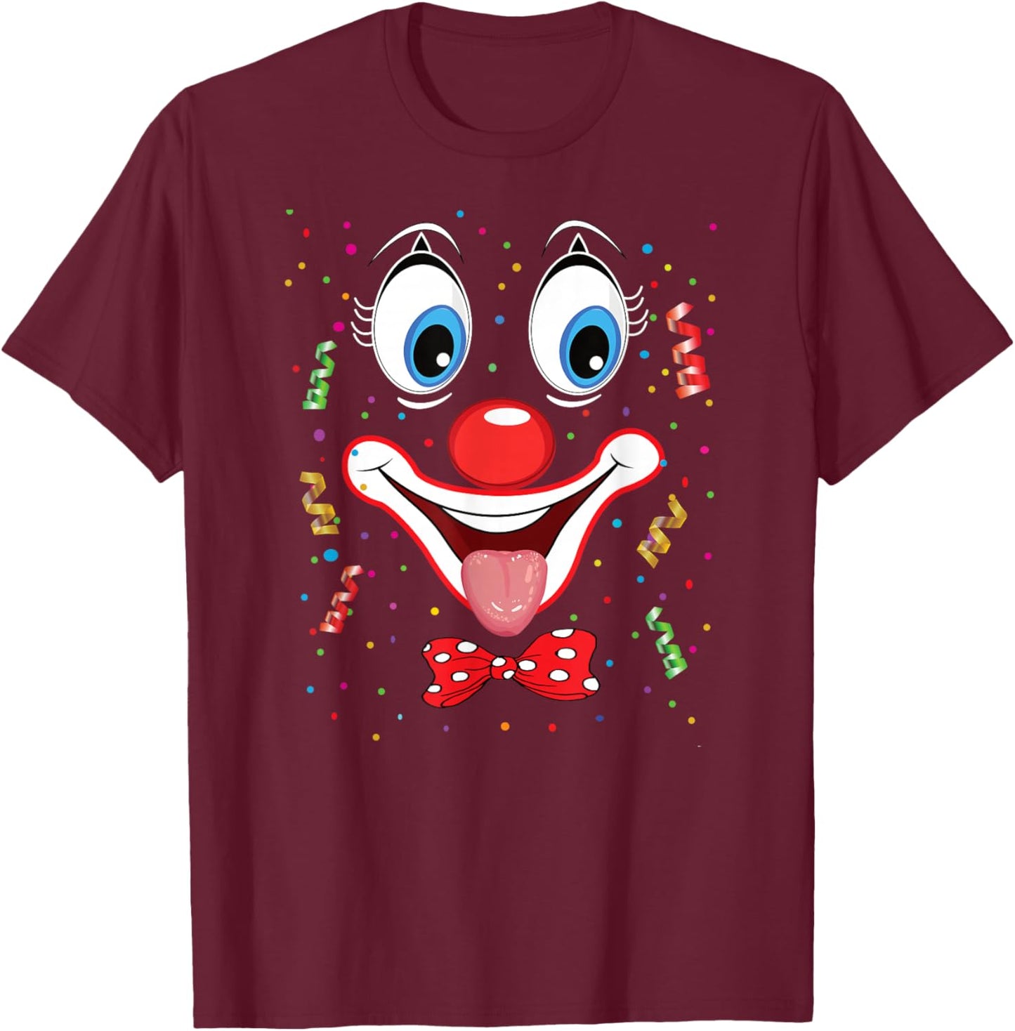 Clown Carnival Costume Clown Costume Clown Fancy Dress T-Shirt - T-Shirt | Maroon