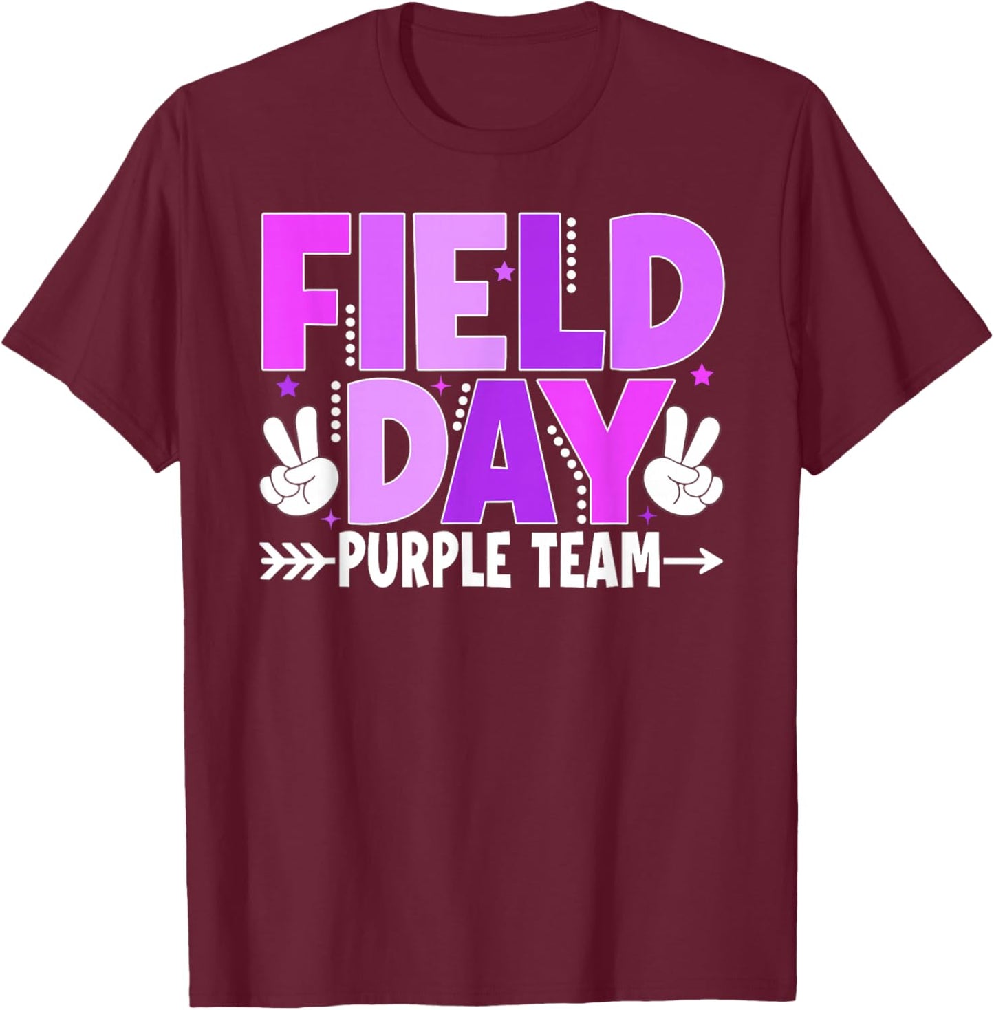 Field Day Purple Team Fun Day Boys Girls Kids Field Day 2026 T-Shirt - T-Shirt | Maroon