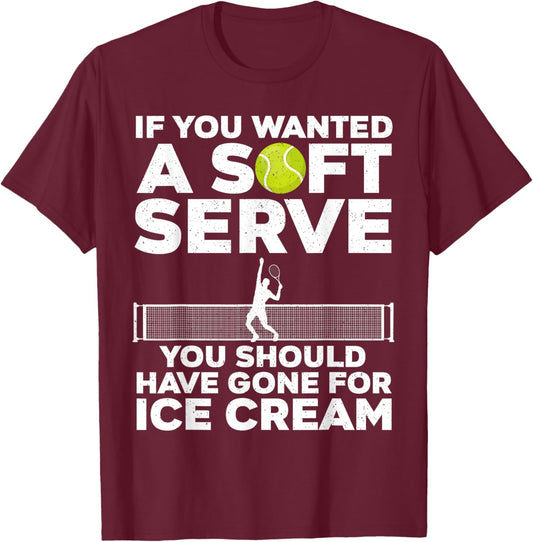 Cool Tennis Novelty Women Boys Girls Tennis Players T-Shirt - T-Shirt | Maroon