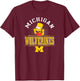 Michigan Wolverines Simpsons Bart Black Officially Licensed T-Shirt - T-Shirt | Maroon
