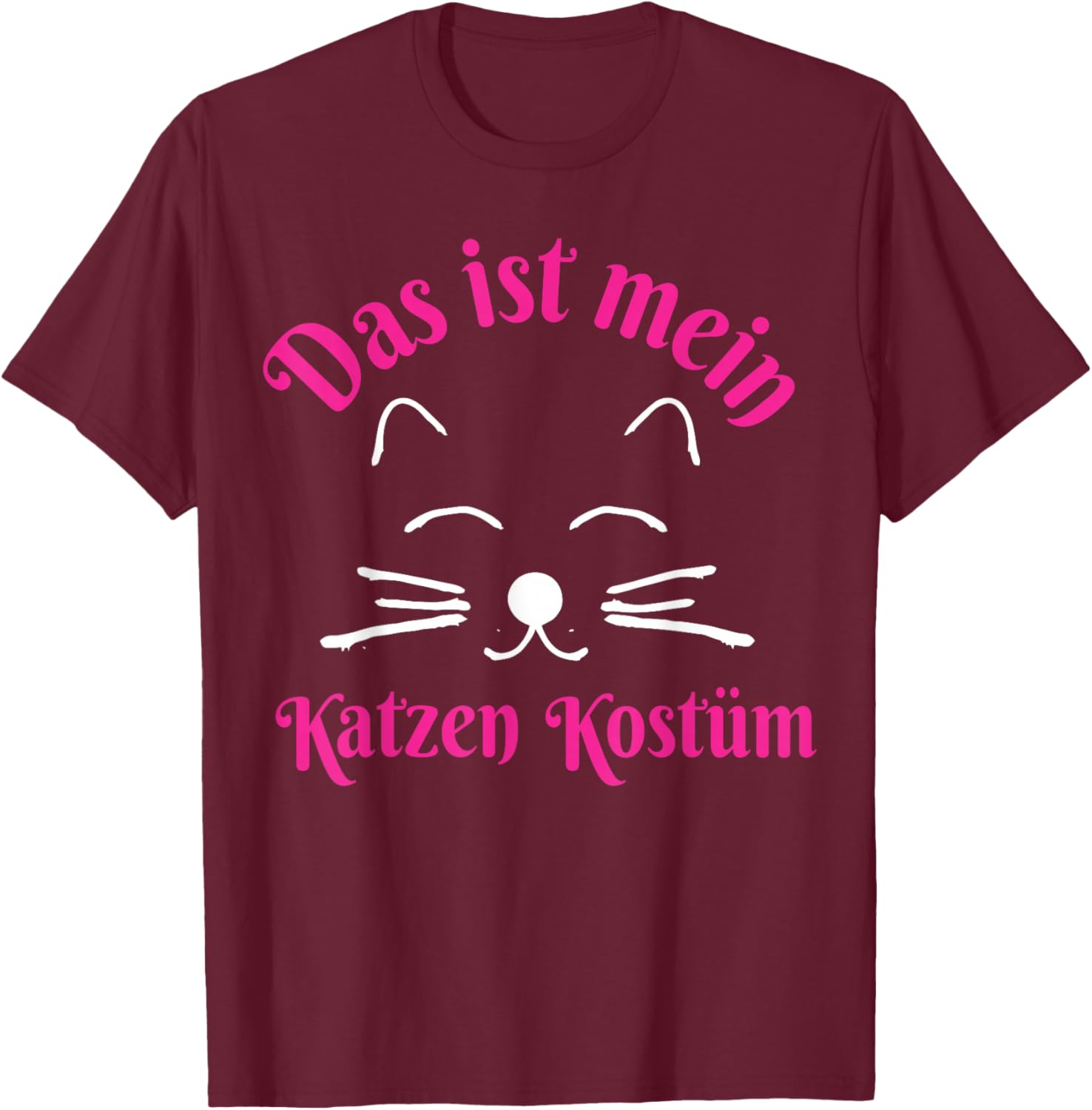 Das Ist Mein Katzen Costume Carnival Fancy Dress Theme Party T-Shirt - T-Shirt | Maroon