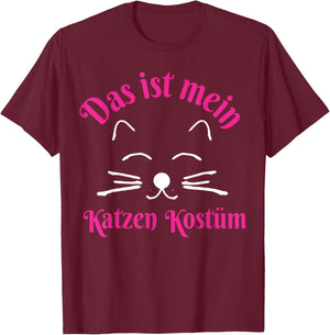 Das Ist Mein Katzen Costume Carnival Fancy Dress Theme Party T-Shirt - T-Shirt | Maroon