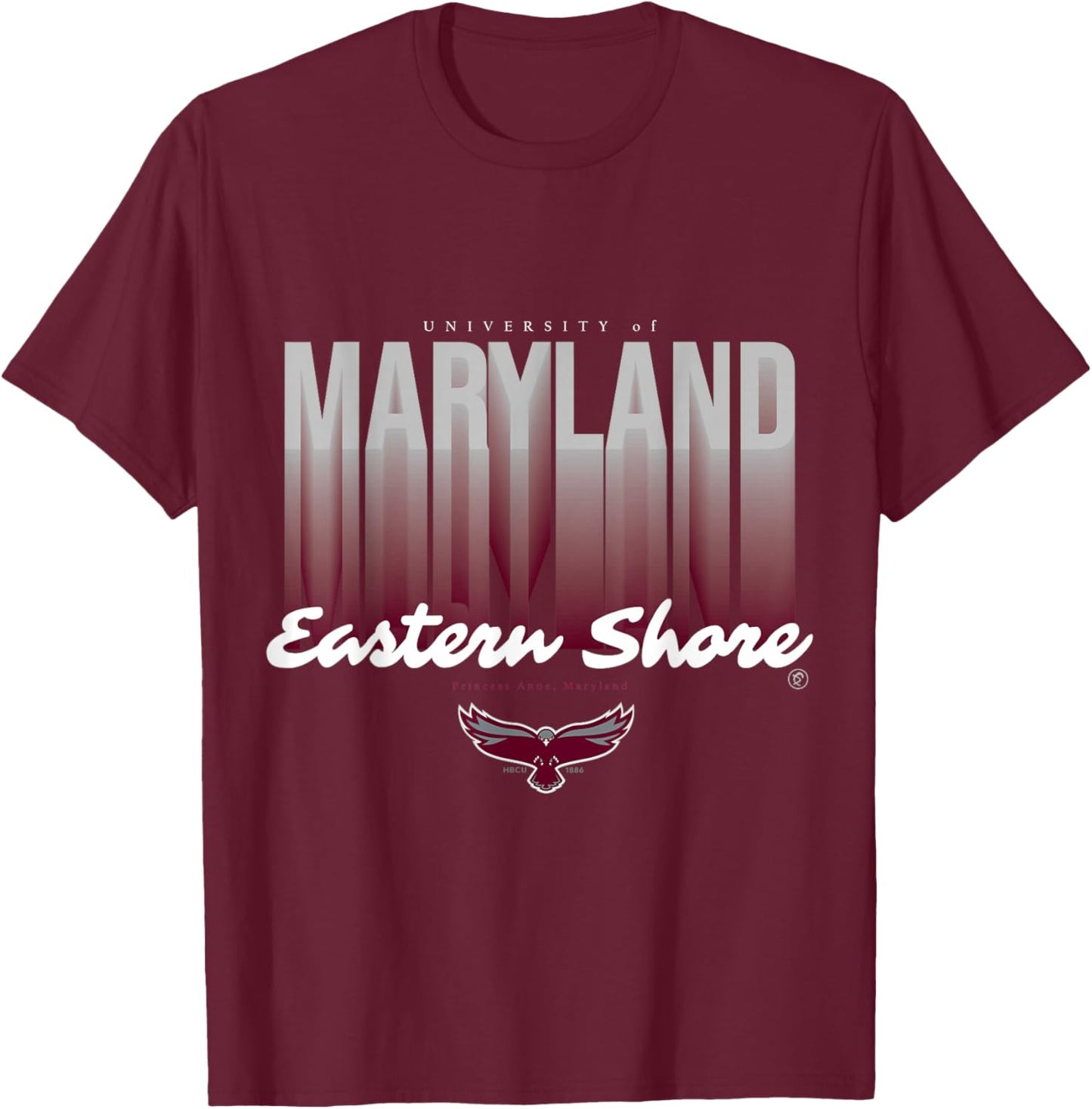The Yard Essentials - Maryland Eastern Shore - UMES Fade T-Shirt - T-Shirt | Maroon