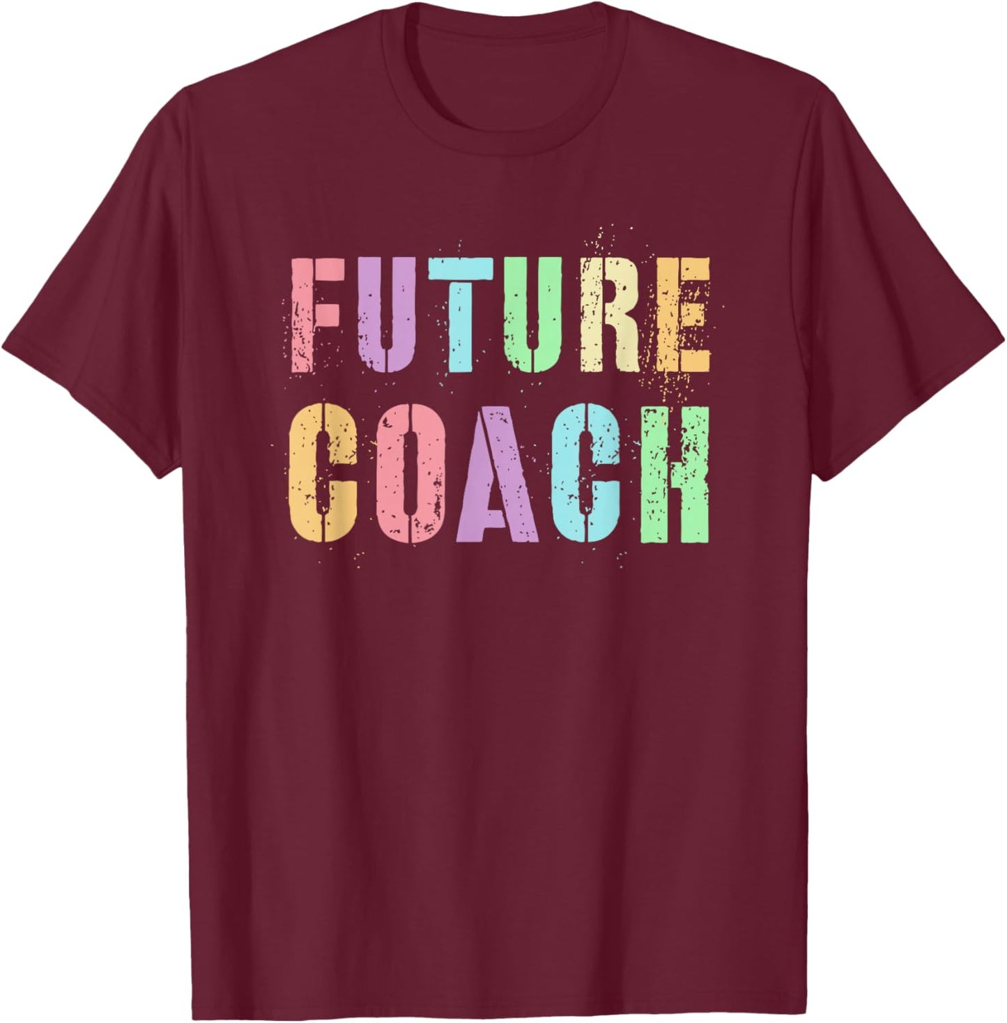 Tiny FUTURE COACH In Training Sports Wellness Trainer Girl T-Shirt - T-Shirt | Maroon