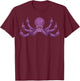 Funny Middle Finger Octopus Meme Adult Humor Graphic T-Shirt - T-Shirt | Maroon