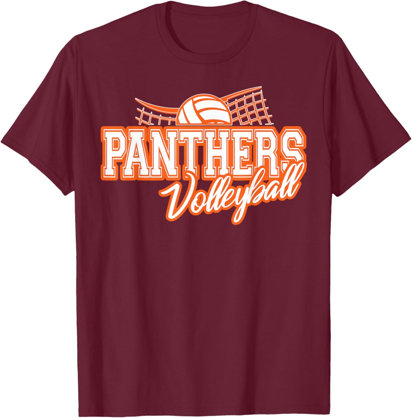 Panthers Volleyball Back to School Spirit O T-Shirt - T-Shirt | Maroon