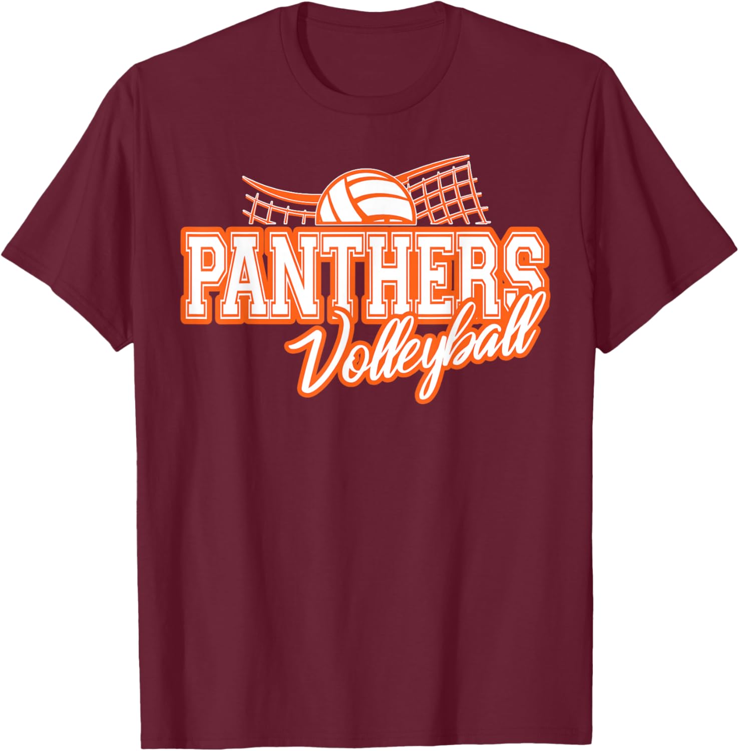 Panthers Volleyball Back to School Spirit O T-Shirt - T-Shirt | Maroon