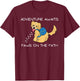 Adventure Awaits Paws on the Path Dog Hiking Shirt T-Shirt - T-Shirt | Maroon