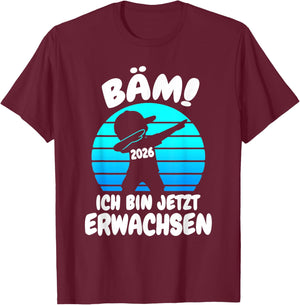 Bäm! Erwachsen Dabbing Boy 2026 Jugendweihe 2026 T-Shirt - T-Shirt | Maroon