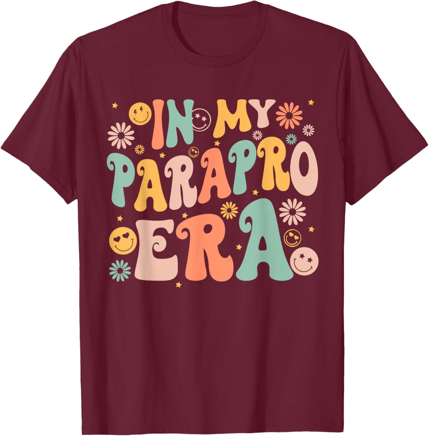 In My Parapro Era Retro Back to School T-Shirt - T-Shirt | Maroon