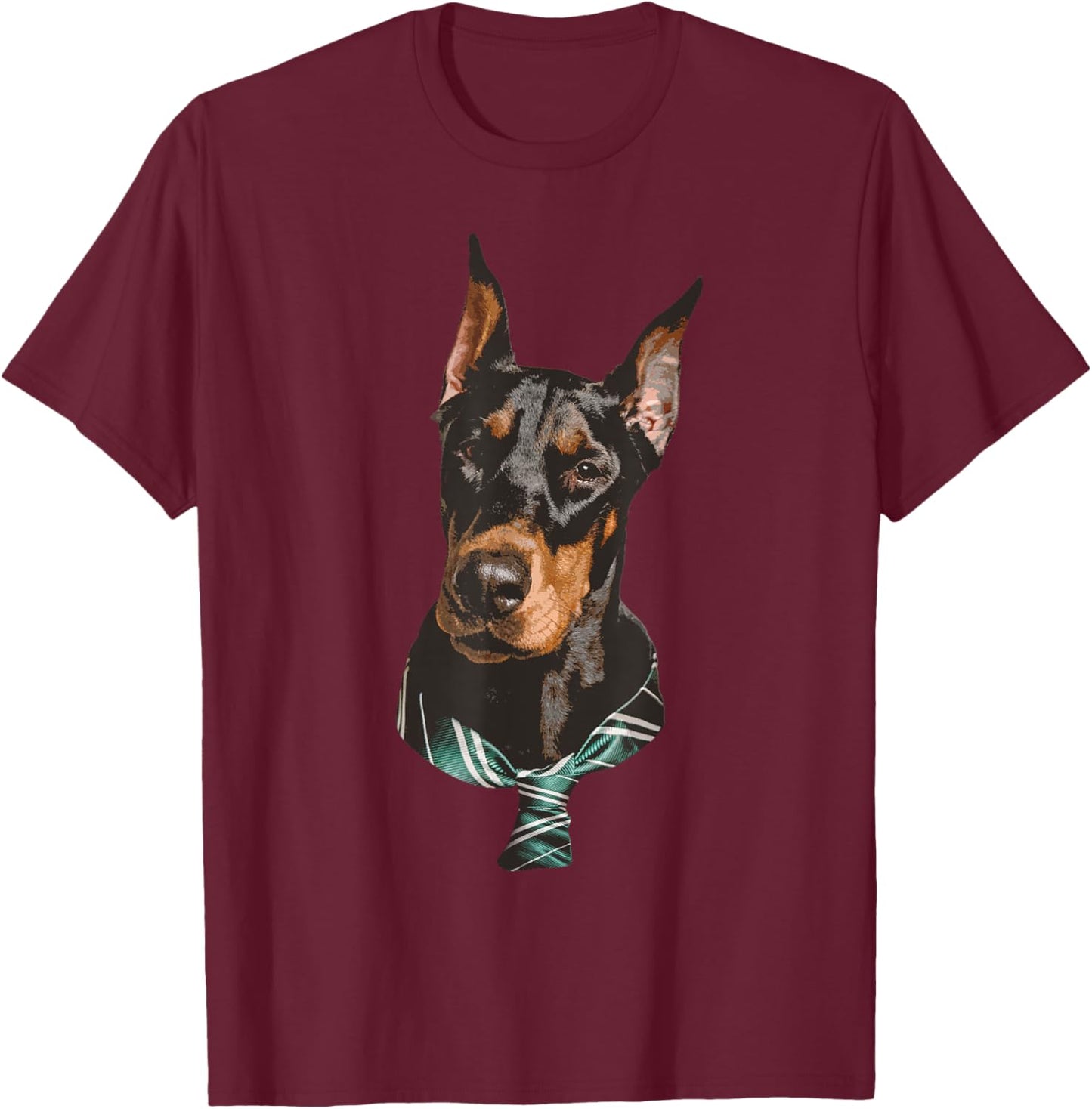 Funny Doberman Design Women Kids Dog Doberman Lovers T-Shirt - T-Shirt | Maroon