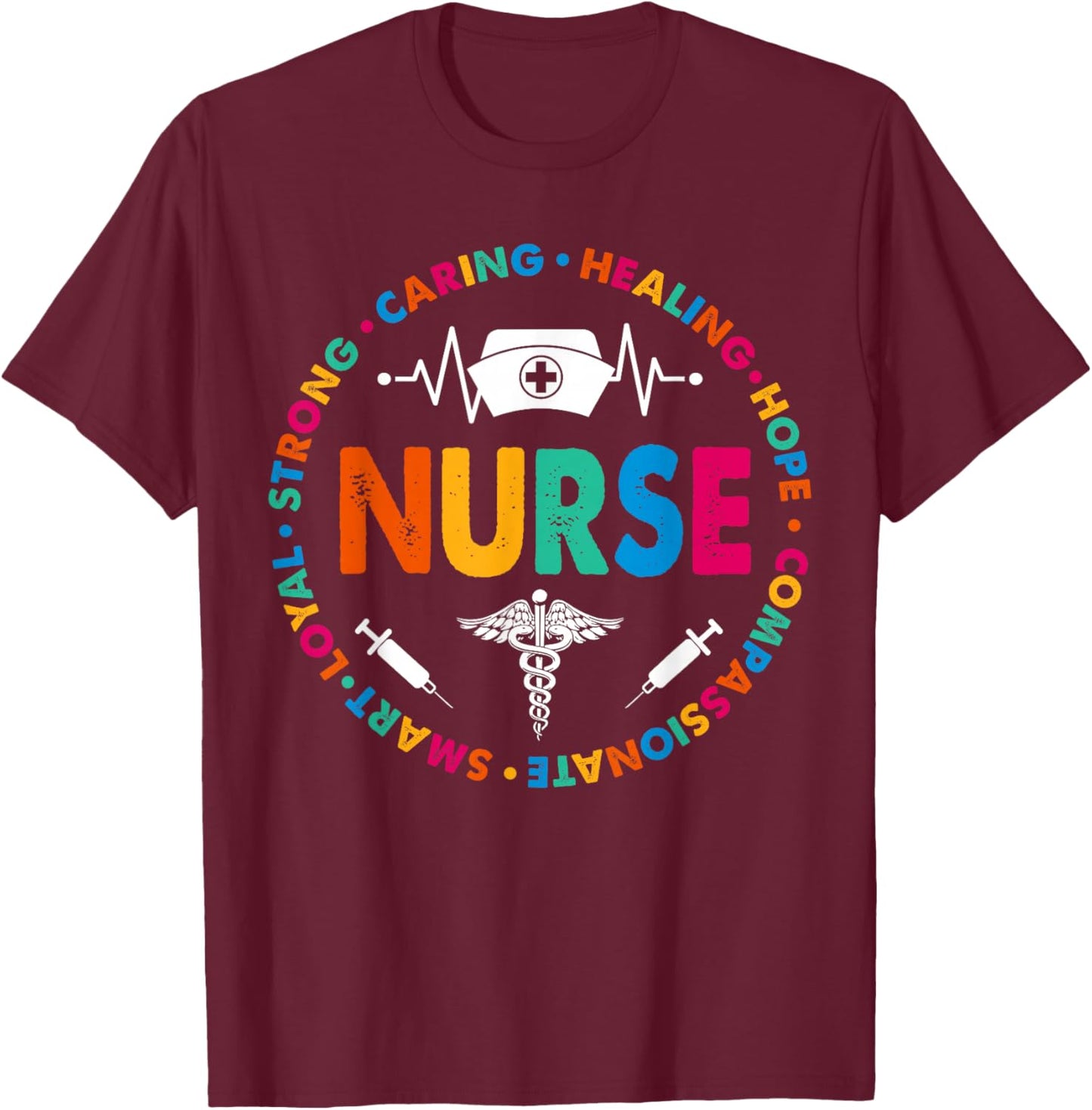 Nurse Shirt Funny Nursing Nurse RN LPN NP T-Shirt - T-Shirt | Maroon