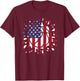 American Flag Basketball Lover Men Women Kids T-Shirt - T-Shirt | Maroon