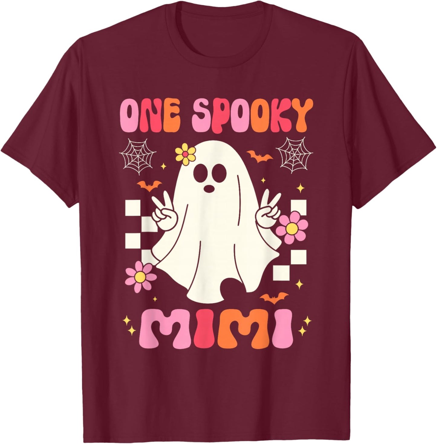One Spooky Mimi Matching Family Halloween Costumes T-Shirt - T-Shirt | Maroon