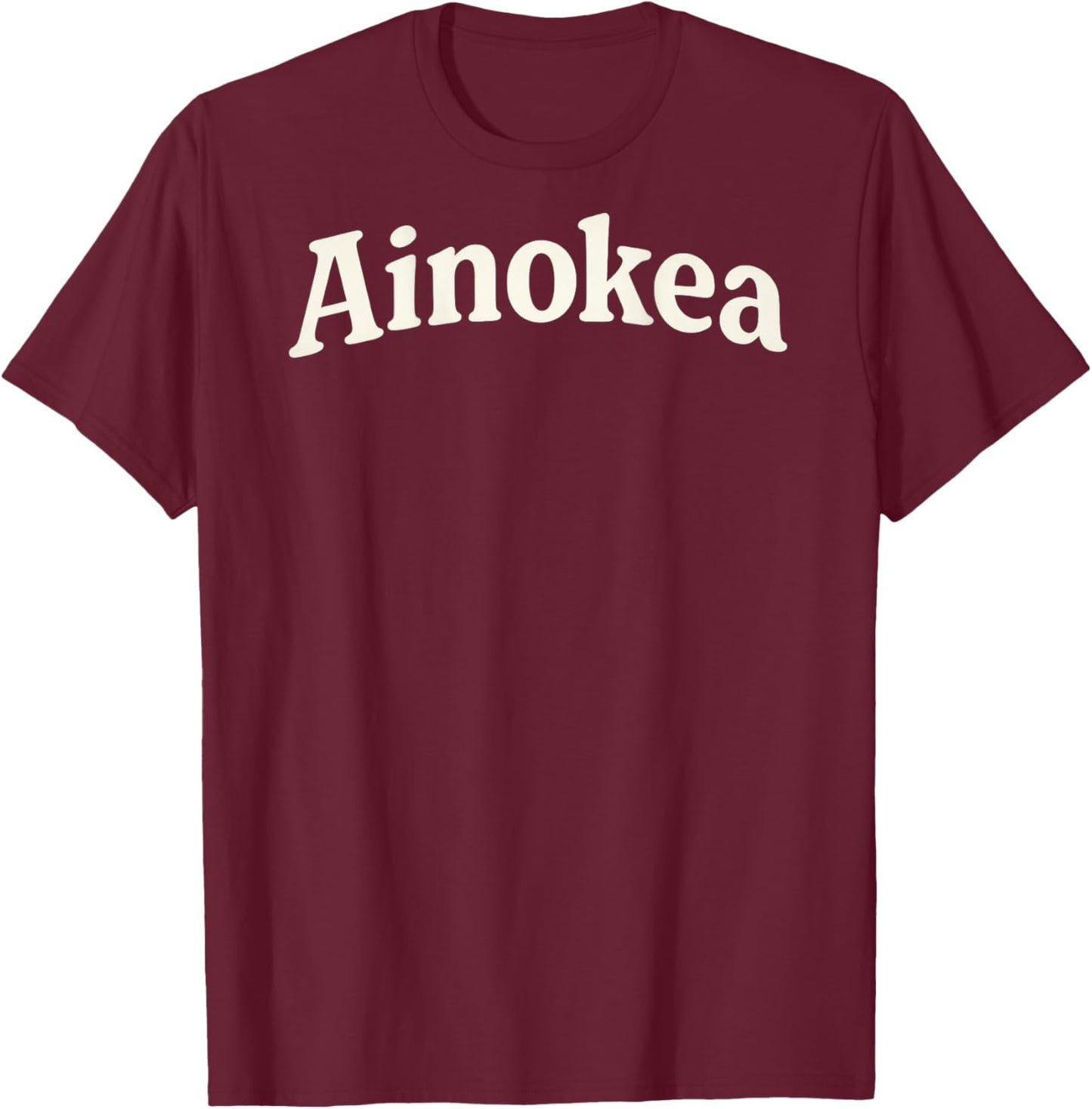 Ainokea Hawaiian On Back Only T-Shirt - T-Shirt | Maroon