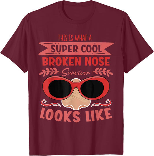 Broken Nose Survivor T-Shirt - T-Shirt | Maroon