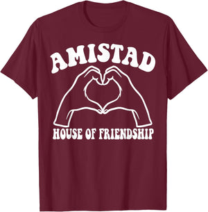 AMISTAD House of Friendship, RCA Friendly School Spirit T-Shirt - T-Shirt | Maroon