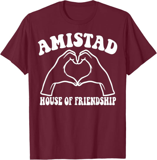 AMISTAD House of Friendship, RCA Friendly School Spirit T-Shirt - T-Shirt | Maroon