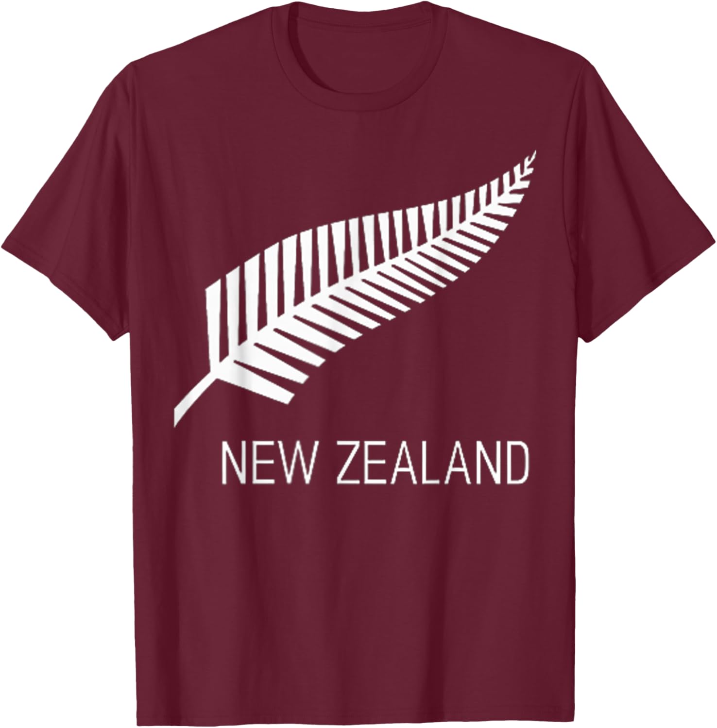 Black New Zealand Fern Shirt Black Proud Kiwi NZ Rugby T-Shirt - T-Shirt | Maroon