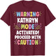 KATHRYN Personalized Name Funny Cute Custom KATHRYN Name T-Shirt - T-Shirt | Maroon