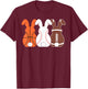 Basketball Baseball Football Sports Easter Bunny Rabbits T-Shirt - T-Shirt | Maroon