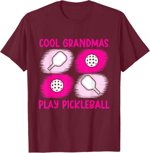 Cool Grandmas Play Pickleball Pickleball Grandma T-Shirt - T-Shirt | Maroon